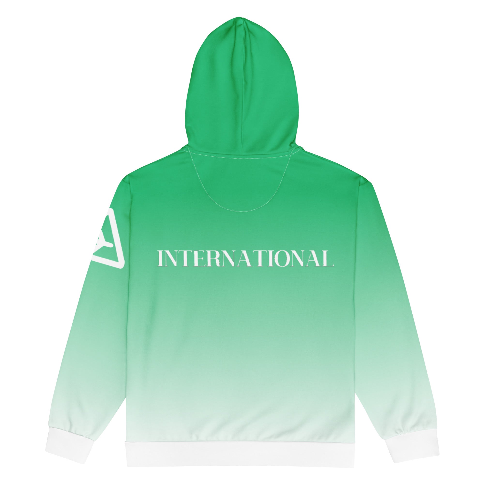 Faded Green Unisex Zip Hoodie