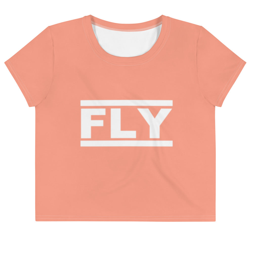 Peach / White Label  Crop Tee