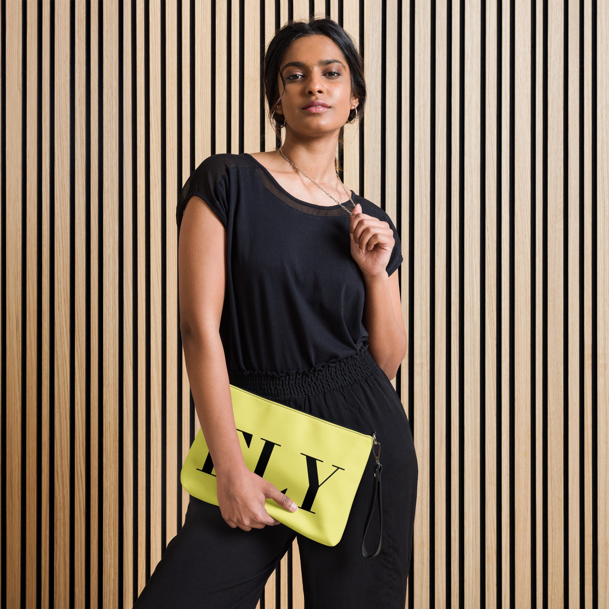 Black / Yellow Crossbody Bag