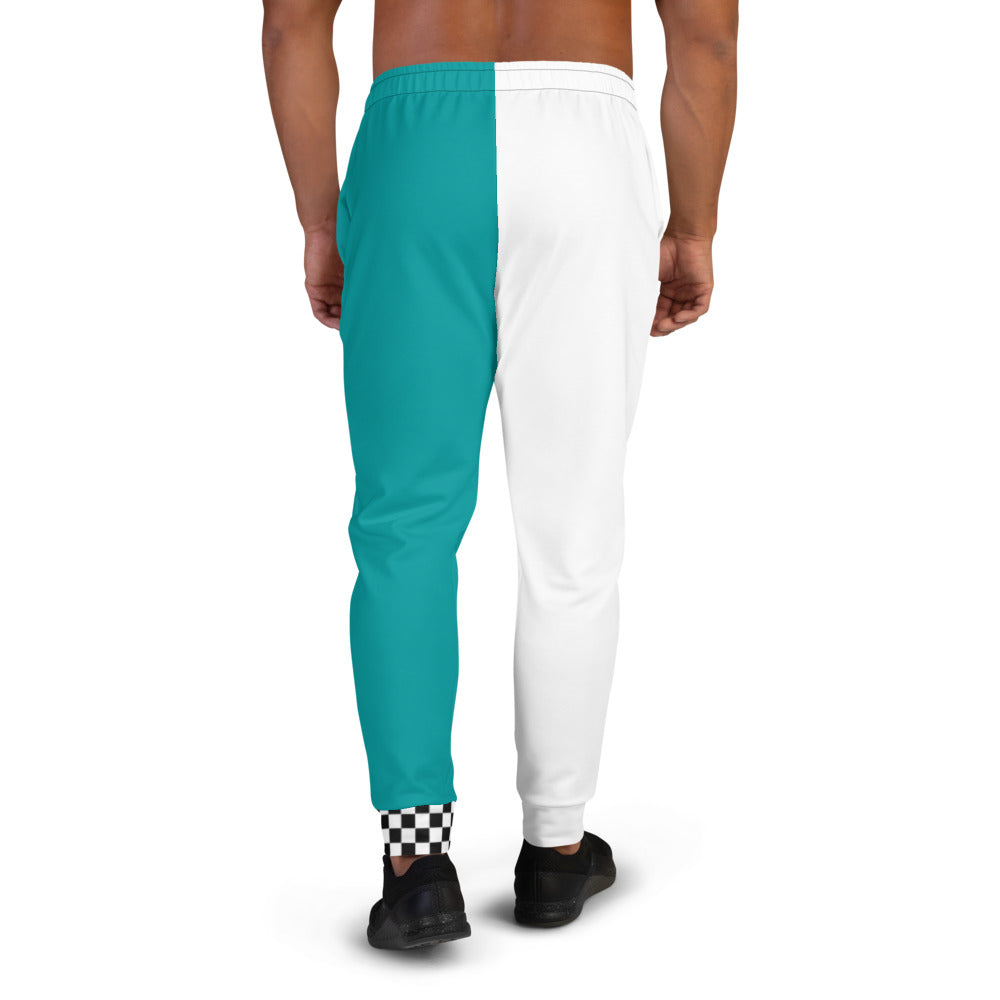 Aqua / White Men's Joggers