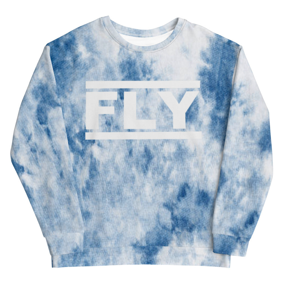 Blue Tie Dye Unisex Sweatshirt