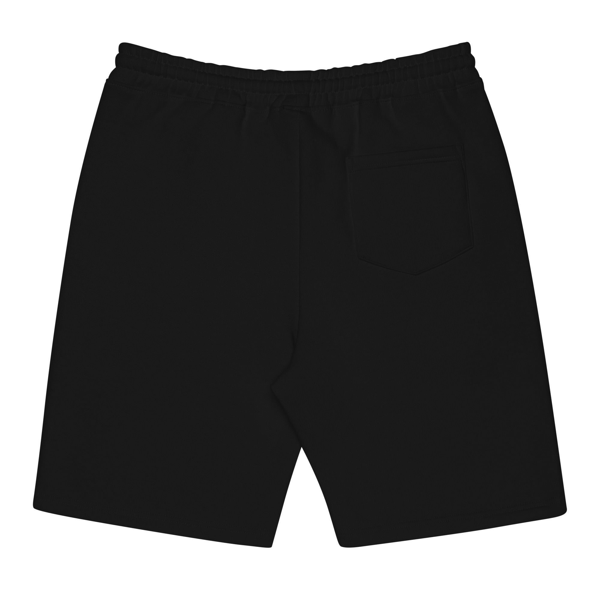Black  Embroidered Unisex Fleece Shorts
