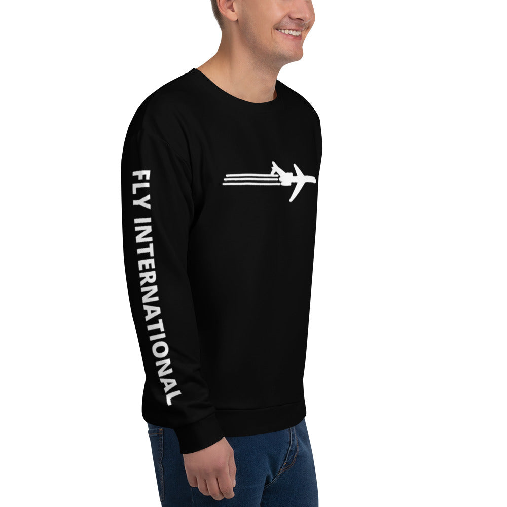 FLY INTERNATIONAL- White Jet Unisex Sweatshirt