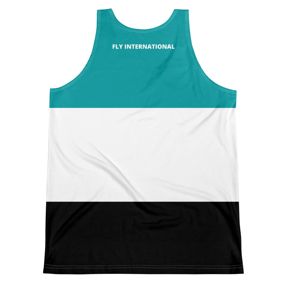 Aqua Stripes Unisex Tank Top