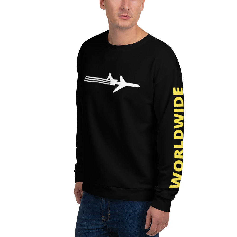 FLY INTERNATIONAL- White Jet Unisex Sweatshirt