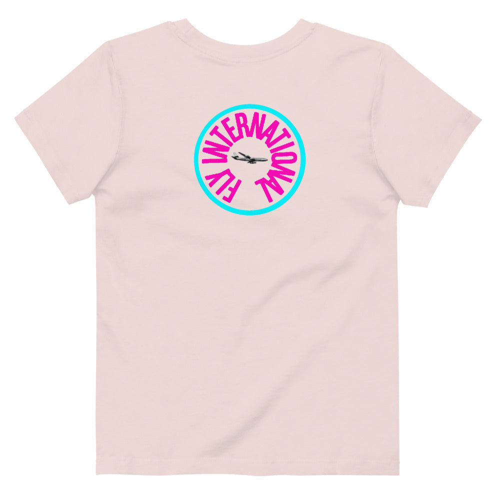Candy Pink / White Organic Cotton Kids T-Shirt